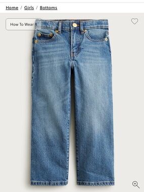 J.Crew Girls’ slim wide-leg jean in Hayworth wash 5